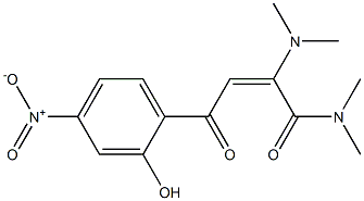 (2E)-2-(ジメチルアミノ)-N,N-ジメチル-4-オキソ-4-(4-ニトロ-2-ヒドロキシフェニル)-2-ブテンアミド 化学構造式