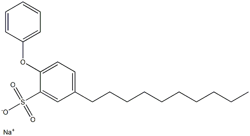 5-Decyl-2-phenoxybenzenesulfonic acid sodium salt Struktur
