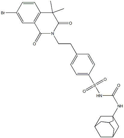  1-(Adamantan-1-yl)-3-[p-[2-(7-bromo-3,4-dihydro-4,4-dimethyl-1,3-dioxo-isoquinolin-2(1H)-yl)ethyl]phenylsulfonyl]urea
