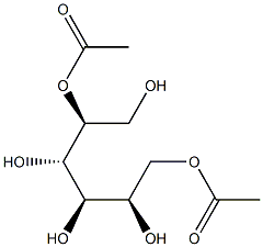 D-グルシトール2,6-ジアセタート 化学構造式