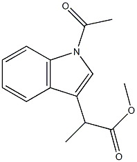 2-(1-Acetyl-1H-indol-3-yl)propionic acid methyl ester Structure