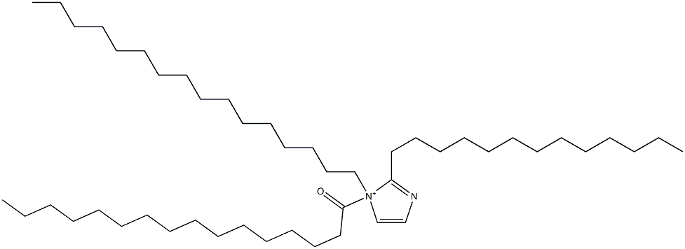 1-ヘキサデシル-1-ヘキサデカノイル-2-トリデシル-1H-イミダゾール-1-イウム 化学構造式