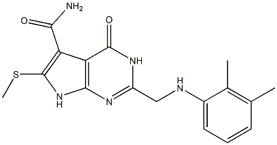 2-[(o,m-Dimethylphenylamino)methyl]-6-(methylthio)-4-oxo-3,4-dihydro-7H-pyrrolo[2,3-d]pyrimidine-5-carboxamide