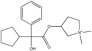 3-[[(2R)-Cyclopentylhydroxyphenylacetyl]oxy]-1,1-dimethylpyrrolidinium|