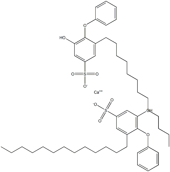 Bis(6-hydroxy-2-tridecyl[oxybisbenzene]-4-sulfonic acid)calcium salt Structure