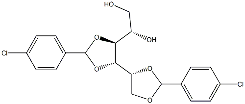 1-O,2-O:3-O,4-O-Bis(4-chlorobenzylidene)-L-glucitol Structure
