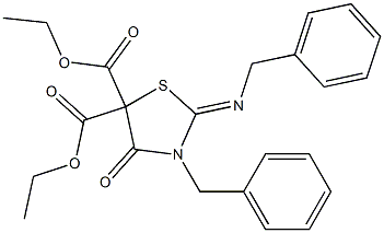 3-Benzyl-2-(benzylimino)-4-oxothiazolidine-5,5-dicarboxylic acid diethyl ester