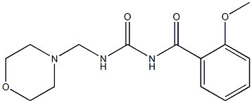 1-(o-Methoxybenzoyl)-3-(morpholinomethyl)urea Struktur