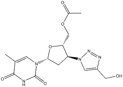 5'-O-Acetyl-3'-(4-(hydroxymethyl)-1H-1,2,3-triazol-1-yl)-3'-deoxythymidine