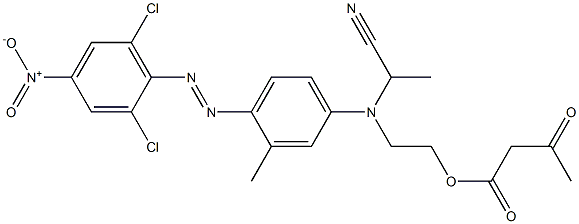 Acetoacetic acid 2-[N-(1-cyanoethyl)-N-[4-(2,6-dichloro-4-nitrophenylazo)-3-methylphenyl]amino]ethyl ester