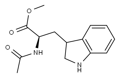 (R)-3-[(2,3-ジヒドロ-1H-インドール)-3-イル]-2-(アセチルアミノ)プロピオン酸メチル 化学構造式
