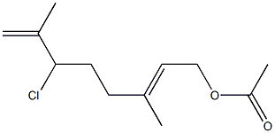 Acetic acid (E)-6-chloro-3,7-dimethyl-2,7-octadienyl ester Struktur