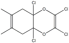 4a,5,8,8a-Tetrahydro-2,3,4a,8a-tetrachloro-6,7-dimethyl-1,4-benzodioxin,,结构式