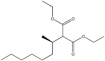 (+)-2-[(R)-1-Methylheptyl]malonic acid diethyl ester Struktur
