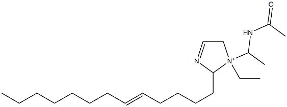 1-[1-(Acetylamino)ethyl]-1-ethyl-2-(5-tridecenyl)-3-imidazoline-1-ium 结构式