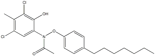 2-(4-Heptylphenoxyacetylamino)-4,6-dichloro-5-methylphenol Structure
