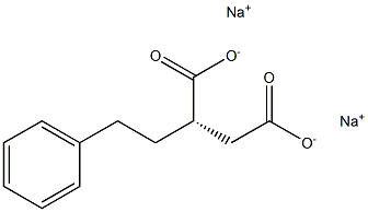 [S,(-)]-2-フェネチルこはく酸ジナトリウム 化学構造式