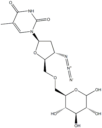 6-O-(3'-Azido-3'-deoxy-5'-thymidylyl)-D-glucopyranose