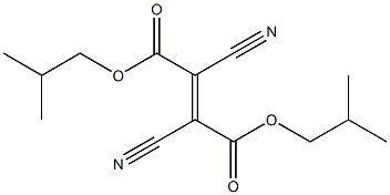 (E)-2,3-ジシアノ-2-ブテン二酸ジイソブチル 化学構造式