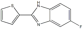5-フルオロ-2-(チオフェン-2-イル)-1H-ベンゾイミダゾール 化学構造式
