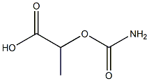 [S,(-)]-2-(カルバモイルオキシ)プロピオン酸 化学構造式