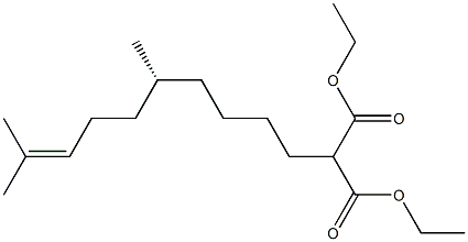 (+)-2-[(R)-5,9-Dimethyl-8-decenyl]malonic acid diethyl ester Structure