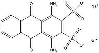 1,4-Diamino-9,10-dihydro-9,10-dioxoanthracene-2,3-disulfonic acid disodium salt Structure