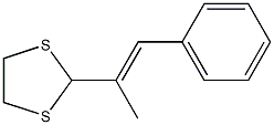 2-[(E)-1-Methyl-2-phenylethenyl]-1,3-dithiolane Struktur