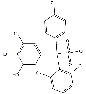  (4-Chlorophenyl)(2,6-dichlorophenyl)(5-chloro-3,4-dihydroxyphenyl)methanesulfonic acid