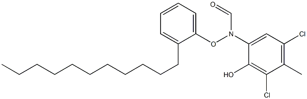 2-(2-ウンデシルフェノキシホルミルアミノ)-4,6-ジクロロ-5-メチルフェノール 化学構造式