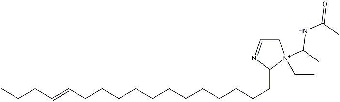 1-[1-(アセチルアミノ)エチル]-1-エチル-2-(13-ヘプタデセニル)-3-イミダゾリン-1-イウム 化学構造式