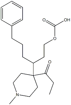 Carbonic acid 3-(1-methyl-4-propanoylpiperidin-4-yl)phenylhexyl ester 结构式
