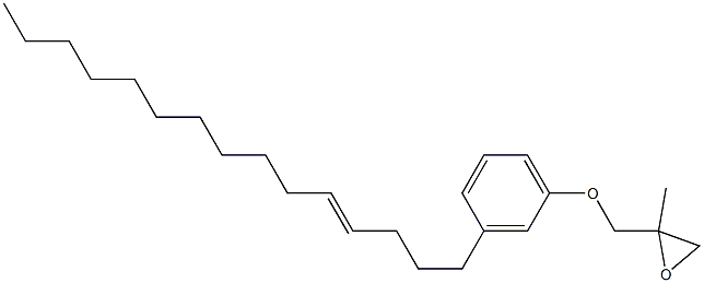 3-(4-ペンタデセニル)フェニル2-メチルグリシジルエーテル 化学構造式