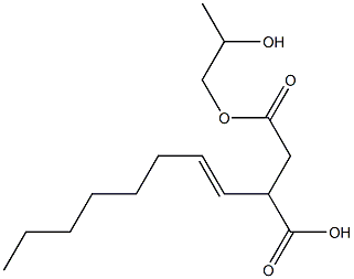 3-(1-オクテニル)こはく酸水素1-(2-ヒドロキシプロピル) 化学構造式