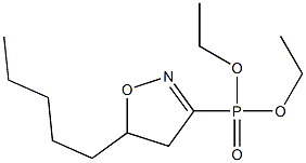 [(5-ペンチル-4,5-ジヒドロイソオキサゾール)-3-イル]ホスホン酸ジエチル 化学構造式