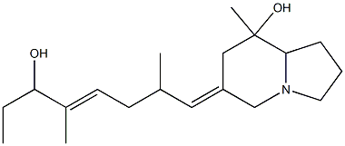 Octahydro-6-(6-hydroxy-2,5-dimethyl-4-octen-1-ylidene)-8-methylindolizin-8-ol Structure