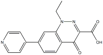 1-Ethyl-1,4-dihydro-4-oxo-7-(4-pyridyl)cinnoline-3-carboxylic acid Struktur