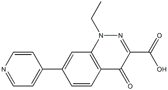 1-Ethyl-1,4-dihydro-4-oxo-7-(4-pyridyl)cinnoline-3-carboxylic acid,,结构式