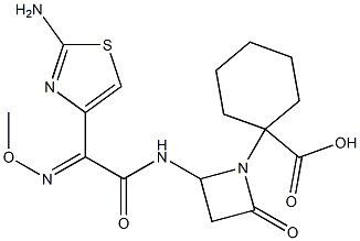 1-[2-Oxo-4-[2-(methoxyimino)-2-(2-aminothiazol-4-yl)acetylamino]azetidin-1-yl]cyclohexane-1-carboxylic acid