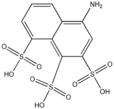 4-アミノ-1,2,8-ナフタレントリスルホン酸 化学構造式