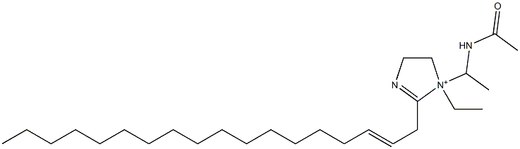 1-[1-(Acetylamino)ethyl]-1-ethyl-2-(2-octadecenyl)-2-imidazoline-1-ium 结构式
