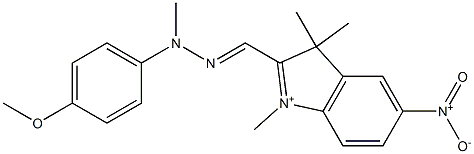 2-[[2-(4-Methoxyphenyl)-2-methylhydrazono]methyl]-1,3,3-trimethyl-5-nitro-3H-indolium