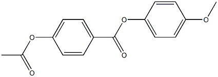 p-Acetyloxybenzoic acid p-methoxyphenyl ester Struktur