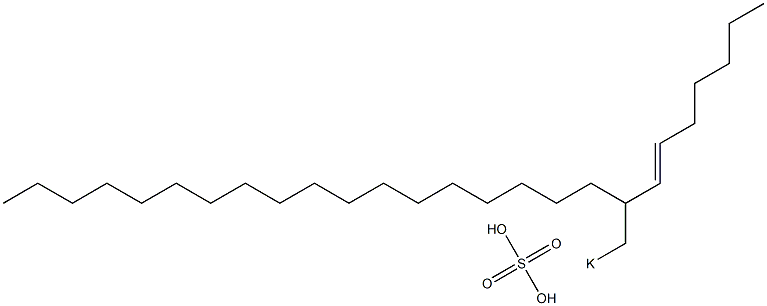 Sulfuric acid 2-(1-heptenyl)icosyl=potassium ester salt
