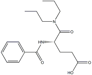 (S)-4-(Benzoylamino)-5-(dipropylamino)-5-oxovaleric acid Struktur
