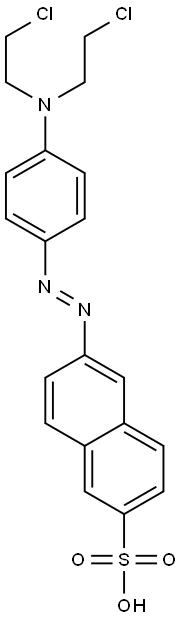6-[p-Bis(2-chloroethyl)aminophenyl]azo-2-naphthalenesulfonic acid