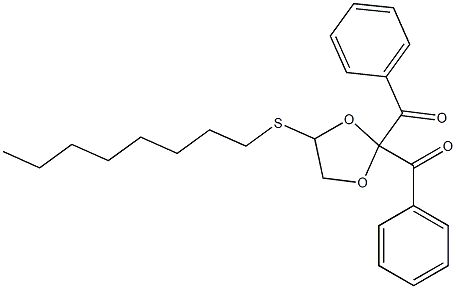 5-Octylthio-2,2-dibenzoyl-1,3-dioxolane Structure