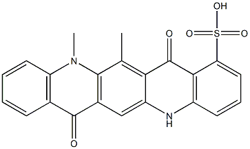 5,7,12,14-Tetrahydro-12,13-dimethyl-7,14-dioxoquino[2,3-b]acridine-1-sulfonic acid Structure