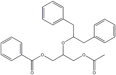 Acetic acid 2-(1-benzyl-2-phenylethoxy)-3-(benzoyloxy)propyl ester Struktur