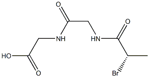 [[[[(S)-2-Bromo-1-oxopropyl]amino]acetyl]amino]acetic acid Struktur